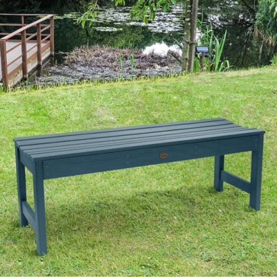 Highwood USA Lehigh 4-Foot Picnic Bench, Nantucket Blue