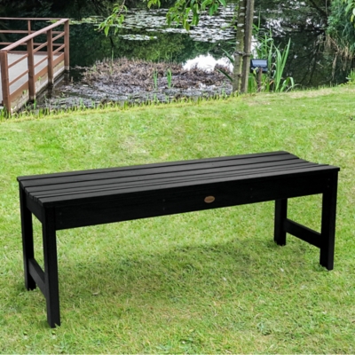 P600009532 Highwood USA Lehigh 4-Foot Picnic Bench, Black sku P600009532