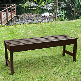 Highwood USA Lehigh 4-Foot Picnic Bench, Weathered Acorn, rollover