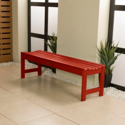 Highwood USA Lehigh 4-Foot Picnic Bench, Rustic Red