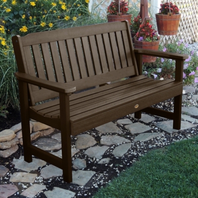 Highwood USA Lehigh 5-Foot Garden Bench, Weathered Acorn