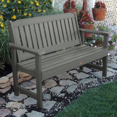 Highwood USA Lehigh 5-Foot Garden Bench, Coastal Teak