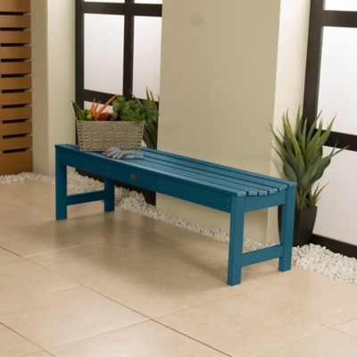 Highwood USA Lehigh 5-Foot Picnic Bench, Nantucket Blue