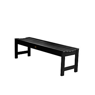 Highwood USA Lehigh 5-Foot Picnic Bench, Black, large