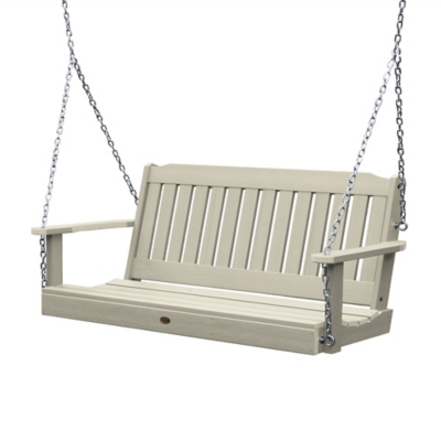 Highwood USA Lehigh 5-Foot Porch Swing, Whitewash, large