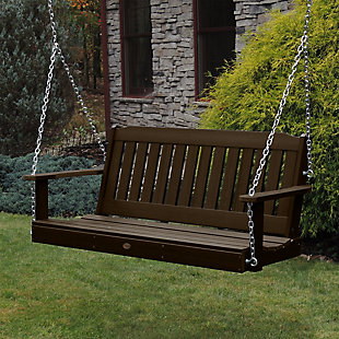 Highwood USA Lehigh 5-Foot Porch Swing, Weathered Acorn, rollover
