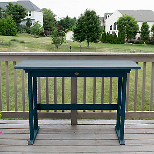 Highwood USA Lehigh Counter Height Balcony Table, Nantucket Blue, rollover