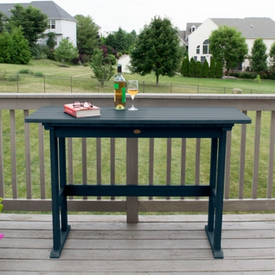 Highwood USA Lehigh Counter Height Balcony Table, Federal Blue