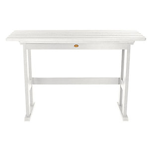 Highwood USA Lehigh Counter Height Balcony Table, White, large