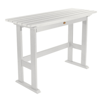 Highwood USA Lehigh Counter Height Balcony Table, White, large