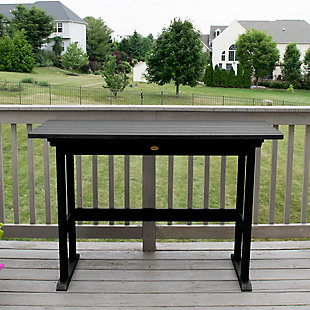 Highwood USA Lehigh Counter Height Balcony Table, Black, rollover