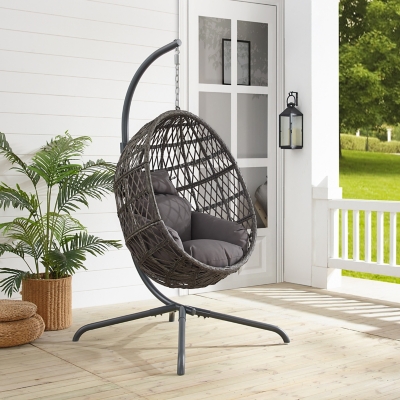 Tess Outdoor Hanging Egg Chair, Gray