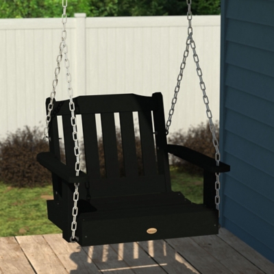 Highwood USA Lehigh Single Seat Swing, Black