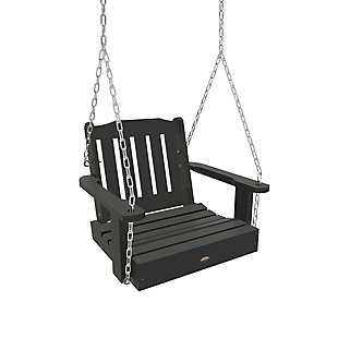 Highwood USA Lehigh Single Seat Swing, Black, large