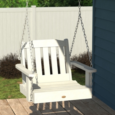 Highwood USA Lehigh Single Seat Swing, White