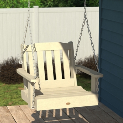 P600009622 Highwood USA Lehigh Single Seat Swing, Whitewash sku P600009622