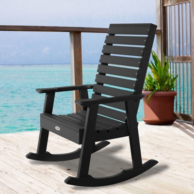 P600009637 Bahia Verde Outdoors Riverside Rocking Chair, Blac sku P600009637