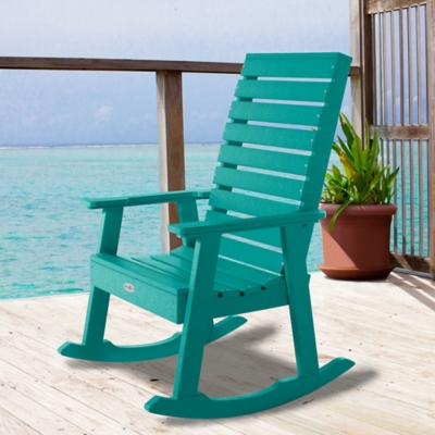 Bahia Verde Outdoors Riverside Rocking Chair, Seaglass Blue