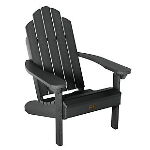 Highwood USA Seneca Adirondack  Chair, Black, large