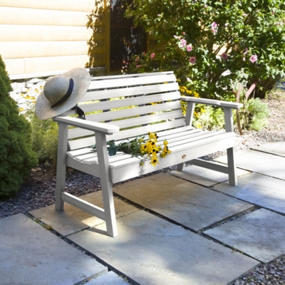 Highwood USA Weatherly 4-Foot Garden Bench, White