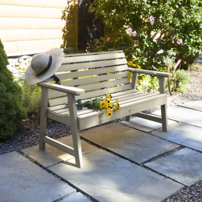 Highwood USA Weatherly 4-Foot Garden Bench, Whitewash