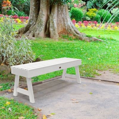 Highwood USA Weatherly 4-Foot Picnic Bench, White