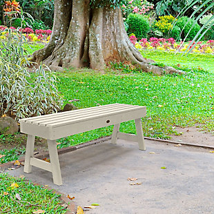 Highwood USA Weatherly 4-Foot Picnic Bench, Whitewash, rollover