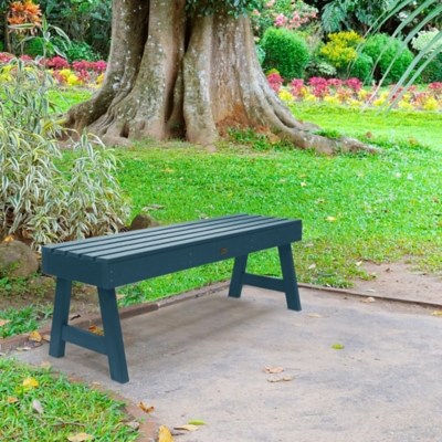 Highwood USA Weatherly 4-Foot Picnic Bench, Nantucket Blue