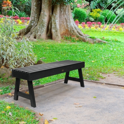 Highwood USA Weatherly 4-Foot Picnic Bench, Black