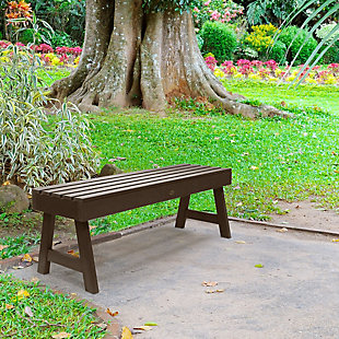 Highwood USA Weatherly 4-Foot Picnic Bench, Weathered Acorn, rollover