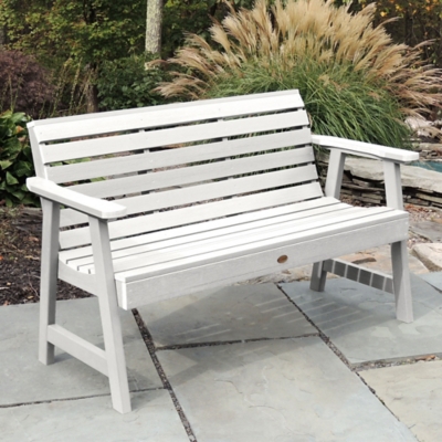 Highwood USA Weatherly 5-Foot Garden Bench, White