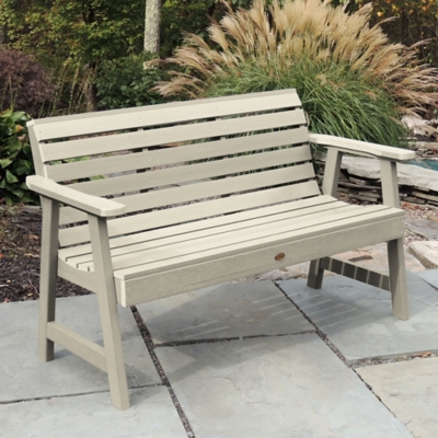 Highwood USA Weatherly 5-Foot Garden Bench, Whitewash