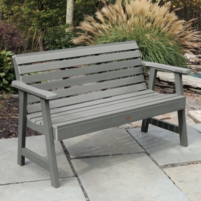 Highwood USA Weatherly 5-Foot Garden Bench, Coastal Teak