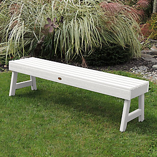 Highwood USA Weatherly 5-Foot Picnic Bench, White, rollover