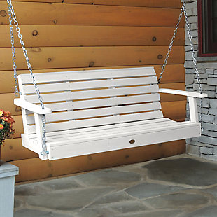 Highwood USA Weatherly 5-Foot Porch Swing, White, rollover