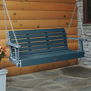 Highwood USA Weatherly 5-Foot Porch Swing, Nantucket Blue, rollover