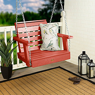 Highwood USA Weatherly Single Seat Swing, Rustic Red, rollover