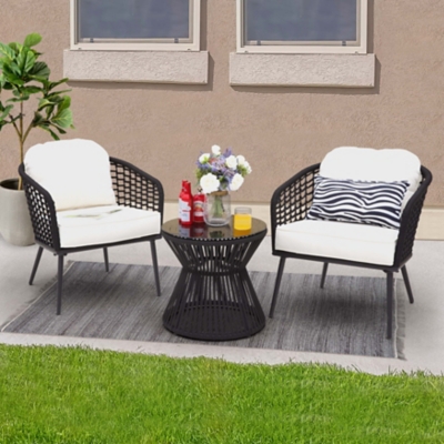Nuu Garden 2 Outdoor Lounge Chairs and Side Table, , rollover