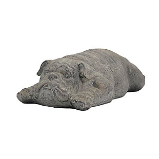 Galt International Polyresin Sleeping Bulldog Statue 23"L, , large