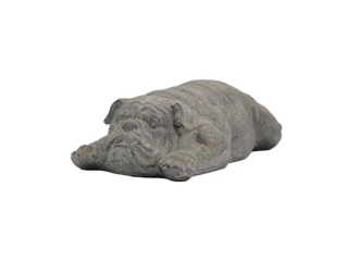 Galt International Outdoor Sleeping Bulldog Statue