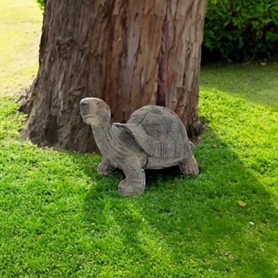 Galt International Outdoor Garden Tortoise Statue, Gray