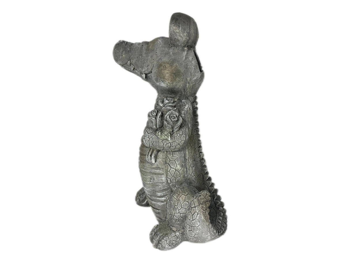 Galt International Outdoor Solar Power Crocodile Statue | Ashley