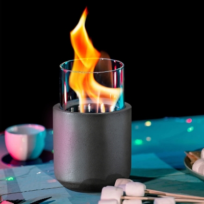 P600010394 AFTERGLOW Outdoor Table Top Fire Bowl, Dark Gray sku P600010394