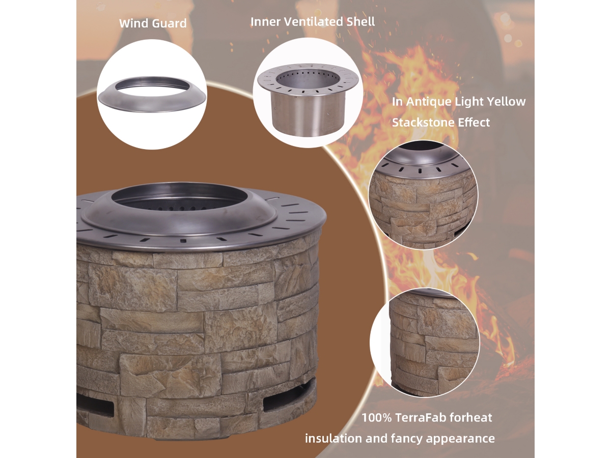 AFTERGLOW Outdoor Smokeless Firepit with Surround | Ashley AFTERGLOW Outdoor Smokeless Firepit with Surround | Ashley