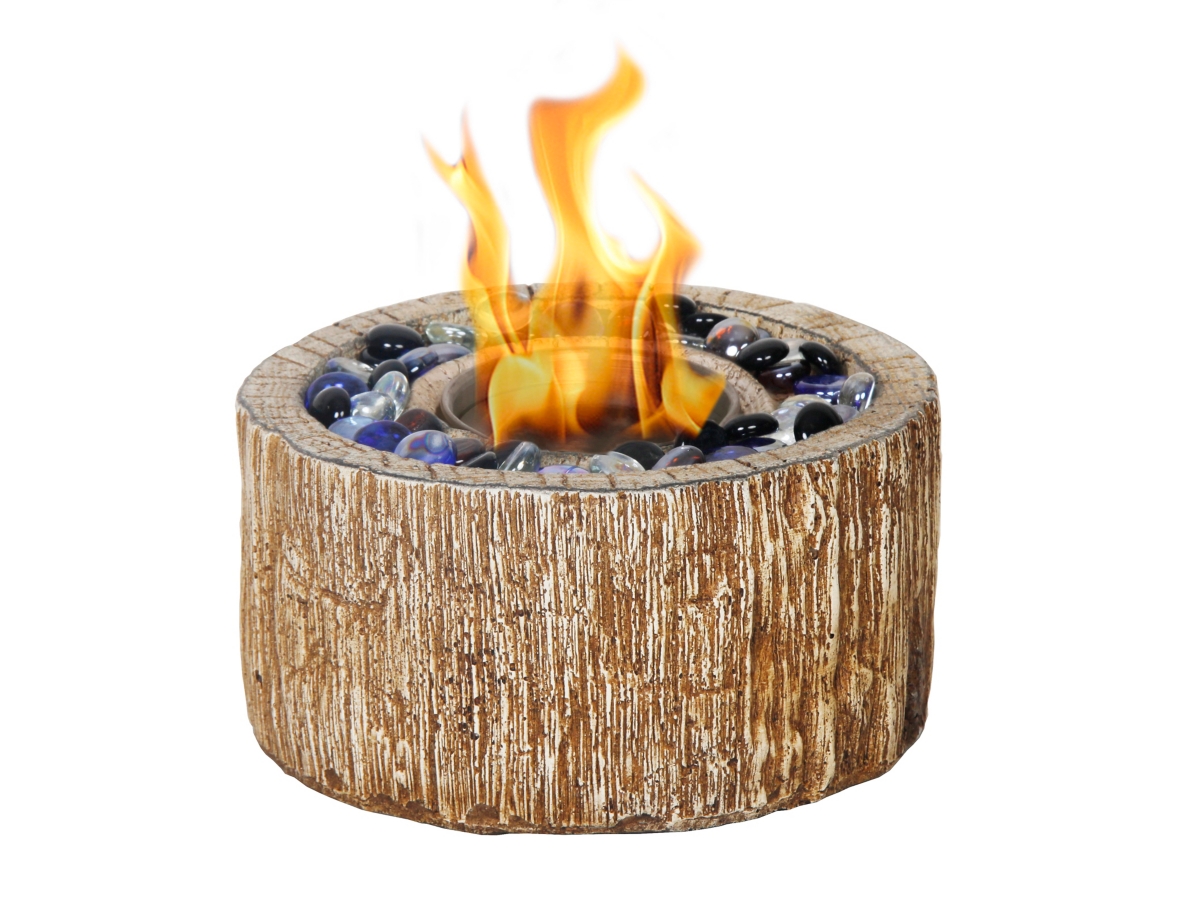 AFTERGLOW Tree Bark Design Outdoor Table Top Fire Bowl | Ashley AFTERGLOW Tree Bark Design Outdoor Table Top Fire Bowl | Ashley