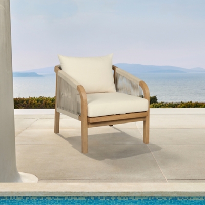 P600010479 Cypress Outdoor Patio Chair, Ivory sku P600010479