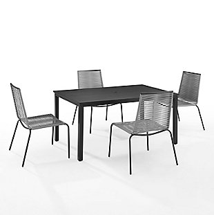 Fenton Outdoor Dining Table with 4 Chairs, , large