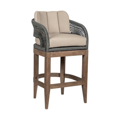 Orbit Outdoor Patio Counter Stool, Taupe, large