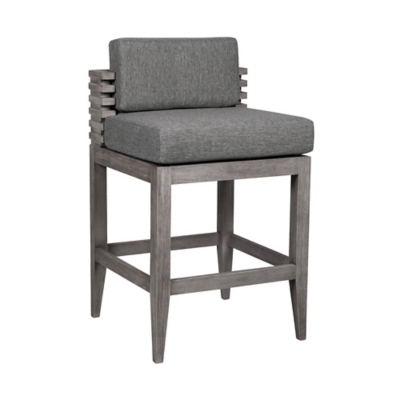 Vivid Outdoor Patio Bar Stool, Light Gray, large