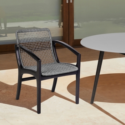 P600010509 Beckham Outdoor Patio Dining Chair, Light Gray sku P600010509